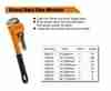 Picture of 190217 Finder Heavy duty pipe wrench(8")/1*72