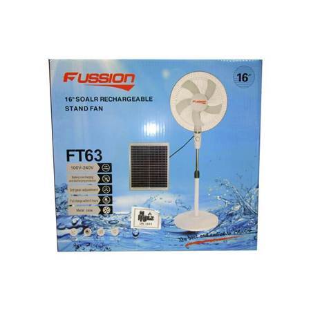 图片 FT63 16'' SOLAR RECHARGEABLE STAND FAN/1*1