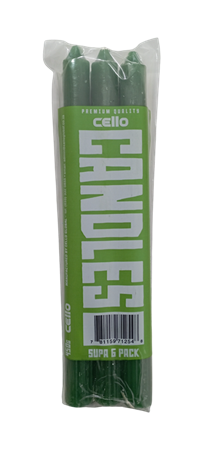Picture of Cello 12*450g green candles/1*1
