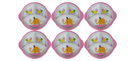 图片 P1011-10C 1p kids divided snack plater/1*66