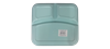 Picture of P1008-9 rectangular divided plate cyan/1*100