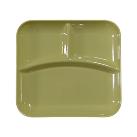 Picture of P1008-9 rectangular divided plate yellow/1*100