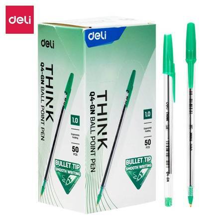 Picture of EQ4-GN 50P Ballpoint Pen Clear Barrel 1mm/1*36