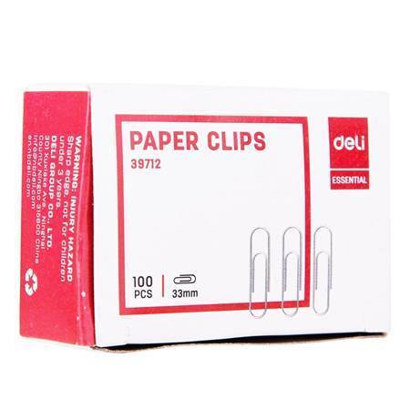 Picture of E39712 Paper Clips Silver 33mm 100's/1*500
