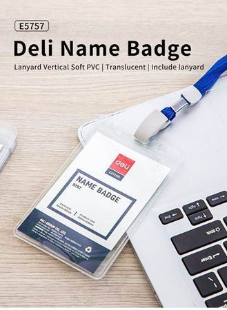 Picture of E5757 Name Badge with Lanyard Card50p/1*40