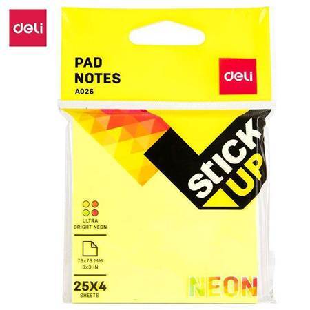 Picture of EA02602 Sticky Notes Neon 76?6mm 4x25/1*216
