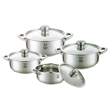 Picture of PB-P001 PANDA POT 8PCS S/S LID POT/1*6