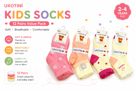 Picture of UD6-1 UKOTINI 12pairs 2-4 socks/1*200