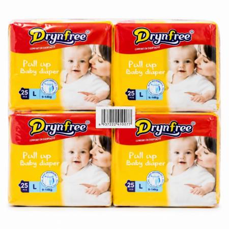 Picture of DRYNFREE 4*25P #L pullup baby diamper/1*1