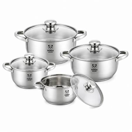 Picture of PB-P001 PANDA POT 8PCS S/S LID POT/1*6