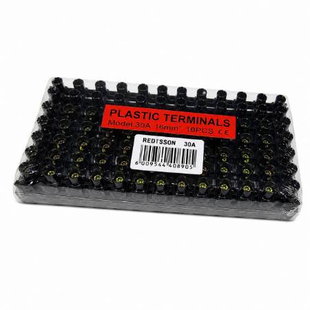 Picture of RED 30A 10p PLASTIC TERMINALS/1*50