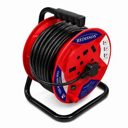 Picture of RED CB-40 40M 3G*1.5MM cable reel/1*4