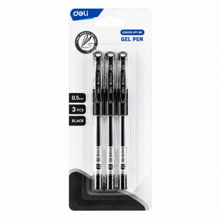 Picture of E6600S-BK 12P Gel Pen 0.5mm Black/1*144
