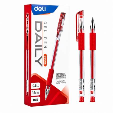 Picture of E6600S-RD 12P Gel Pen 0.5mm Red/1*144